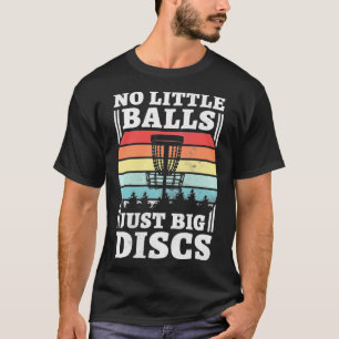 Inga små Bollar, bara stora diskar, roligt golf Pu T Shirt