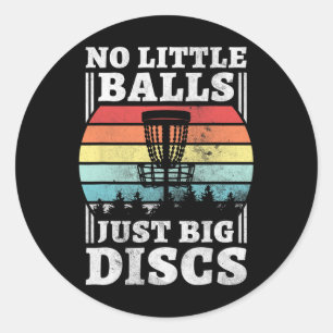 Inga små utan stora skivor, rolig discgolf runt klistermärke