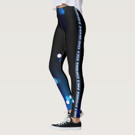 Inga smärtor, inga blåa och svarta färgbilder leggings
