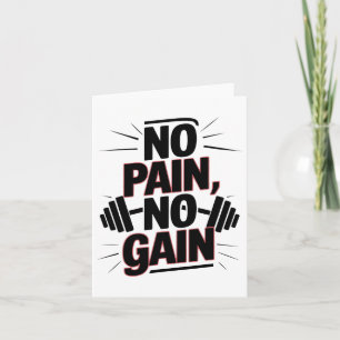 Inga smärtor inga vinstgymotivation Bodybuilding-o Kort