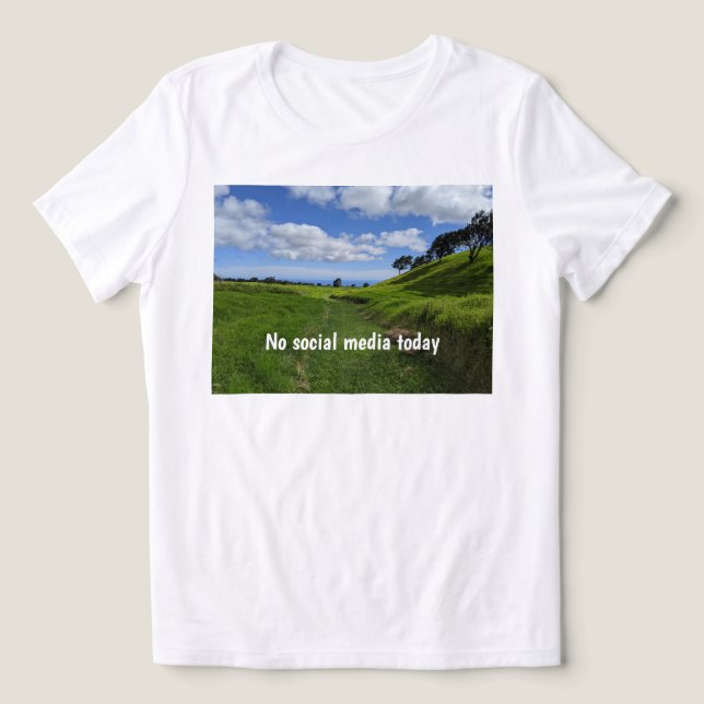 Inga sociala medier idag t shirt (Design Framsida)