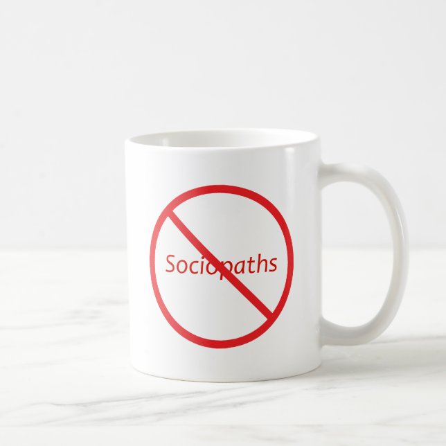 Inga Sociopaths! Kaffemugg (Höger)