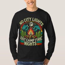 Inga Stadsljus Bara Lägger Eld Nätter Retro Campin