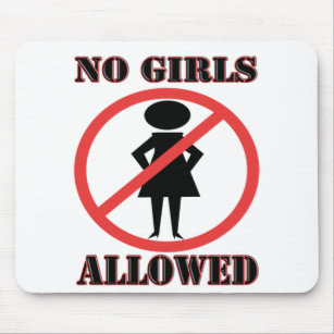 Inga symbolpiktogram utan flickor tillåtna musmatta
