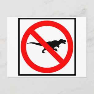 Inga T-Rex Highway Sign Dinosaur Vykort