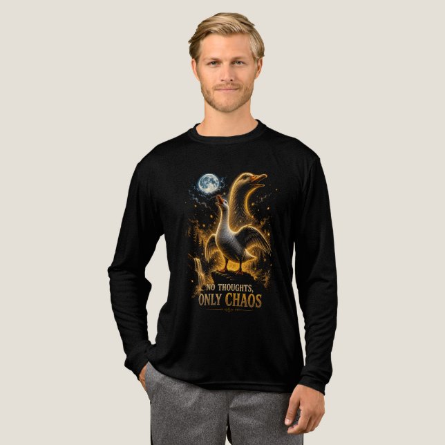 Inga Tankar Endast Kaos Rolig Gåspresent T Shirt (Hel framsida)