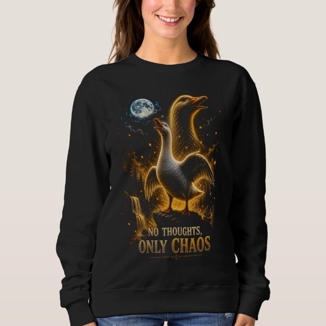 Inga Tankar Endast Kaos Rolig Gåspresent T Shirt (Framsida)