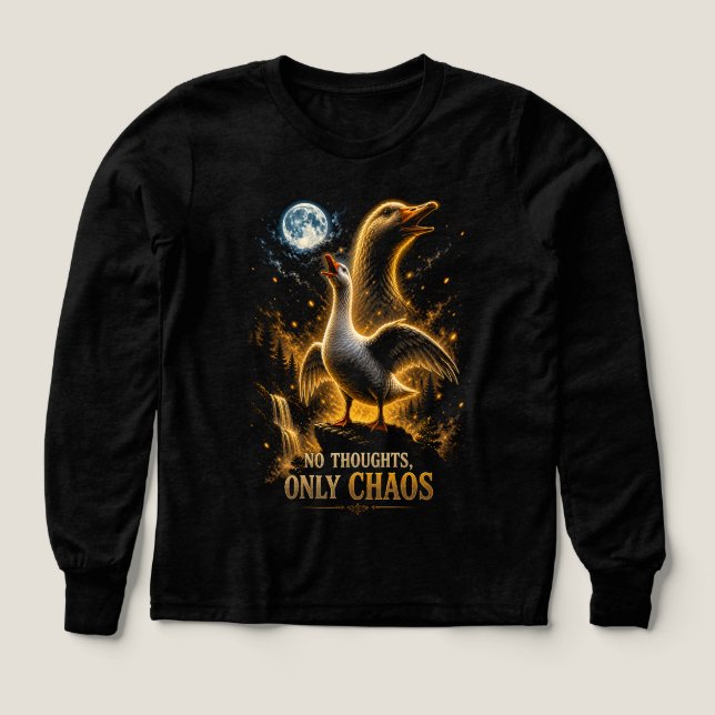 Inga Tankar Endast Kaos Rolig Gåspresent T Shirt (Design framsida)