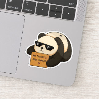 Inga Tankar Endast Snacks Panda-dekal Klistermärken