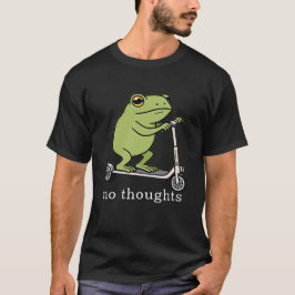 Inga Tankar Groda Scooter Roligt Meme T Shirt
