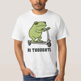 Inga Tankar Groda Scooter Roligt Meme T Shirt