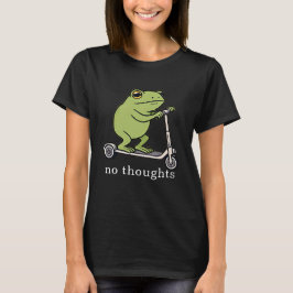 Inga Tankar Groda Scooter Roligt Meme T Shirt