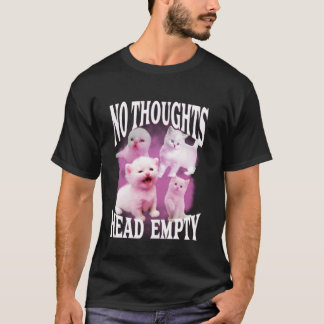 inga tankar huvud tomt roligt dumt bootleg katt me t shirt