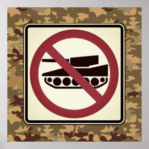 Inga Tanker på Camo Poster