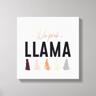 Inga Tassels för guld för Prob Llama Canvastryck