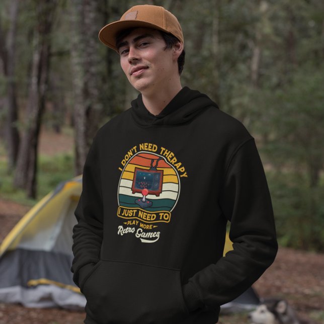 Inga terapeutiska spel - Vintagens videospel Hoodie (Skapare uppladdad)