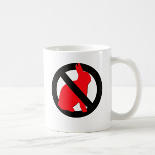 Inga tillåtna kaniner kaffemugg