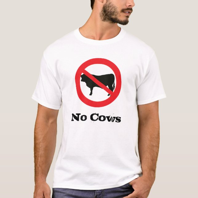 Inga tillåtna kor t-shirt (Framsida)