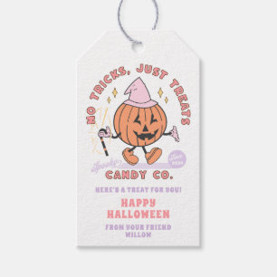 Inga trick bara behandlar Spooky Candy Co Hallowee Presentetikett