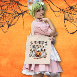 Inga trick, bara Treats/Halloween-anpassningsbar Tygkasse