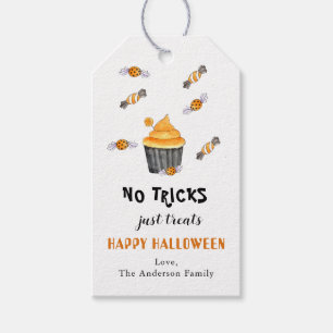 Inga trick bara Treats Halloween Gift märkre Presentetikett