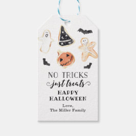 Inga trick bara Treats Halloween Gift Märkre Presentetikett