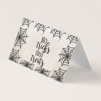 Inga trick bara Treats Halloween Goodies Visitkort