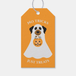 Inga trick bara Treats Halloween-Hund Presentetikett