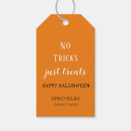 Inga tricks bara gods Halloween-bageri Presentetikett