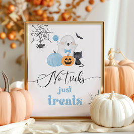 Inga tricks bara gods Halloween Godis och gods Poster