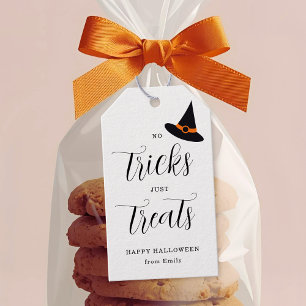 Inga tricks bara godsak Halloween kul Presentetikett