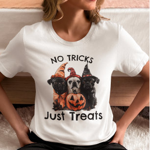 Inga tricks bara godsaker Halloween hundar T Shirt