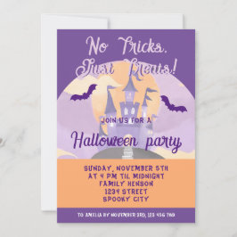 Inga tricks bara godsaker Skräckslott Halloween Inbjudningar