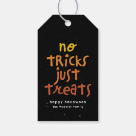 Inga tricks bara godsaker söt rolig Halloweenfest Presentetikett