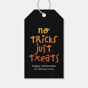 Inga tricks bara godsaker söt rolig Halloweenfest Presentetikett