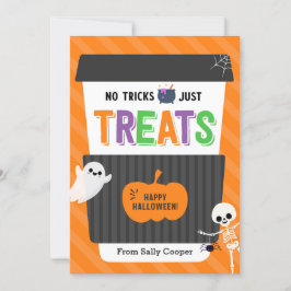 Inga Tricks Halloween-innehavare av kaffepresentko Inbjudningar