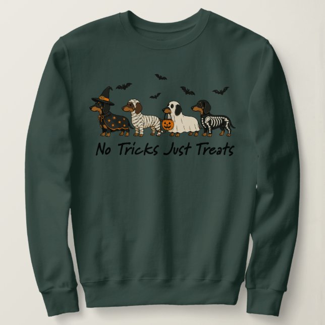 Inga tricks just godis Dackel Hund Svettshirt T Shirt (Design framsida)