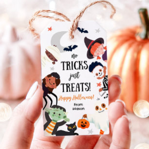 Inga tricks just godsaker Glad Halloween-kostymer Presentetikett
