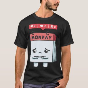 Inga tycker om att sätta ihop söt ledsen måndag la t shirt