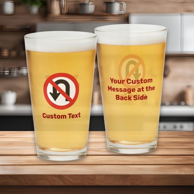 Inga U-sväng-tecken Glaskopp (Skapare uppladdad)