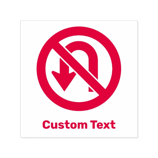 Inga U-sväng-tecken Självfärgande Stämpel (Design)