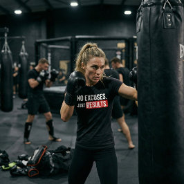 Inga Ursäkter Bara Resultat Gym Motivation T-Shirt