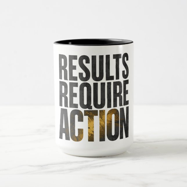 Inga Ursäkter Bara Resultat Gym Motivation Tröja – Mugg (Center)
