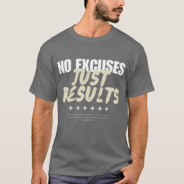 "Inga Ursäkter Bara Resultat" Modern Herr Grafik T Shirt