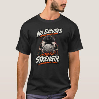 Inga Ursäkter. Bara Styrka. – Strongman T Shirt