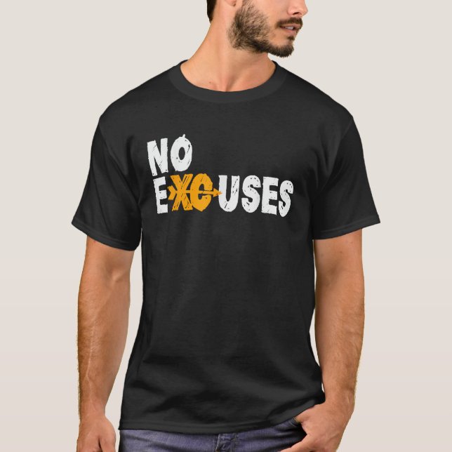 Inga Ursäkter Löpning För Terränglöpare T Shirt (Framsida)
