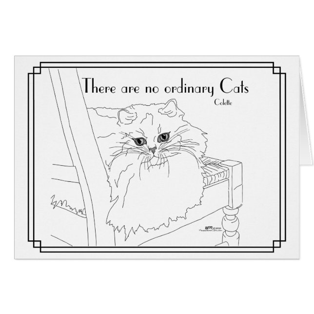 Inga vanliga katter hälsningskort (Framsidan Horizontal)