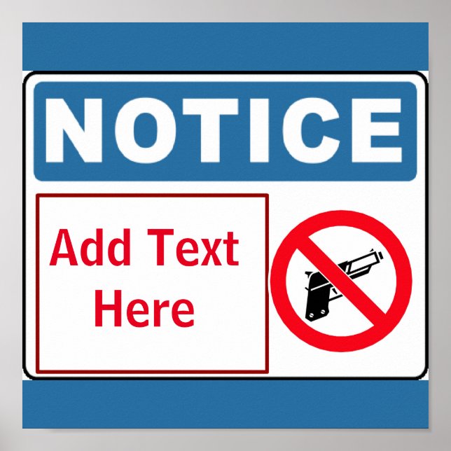 Inga vapen på lokaler, lägg till text, signera poster (Framsidan)