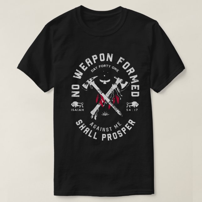 Inga vapen som har tillsatts får återkomma fyrtio  t shirt (Design framsida)