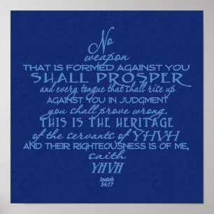 Inga vapendavidsstjärnablått på blått poster